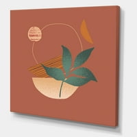 DesignTart 'Oblici i tropske lišće siluete iii' Moderni platno zidni umjetnički tisak