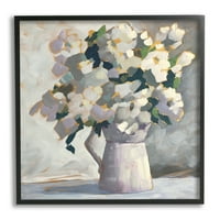 Stupell Industries klasični aranžman bijelog cvijeća Sažetak latice Bouket uokviren zidna umjetnost, 12, Dizajn