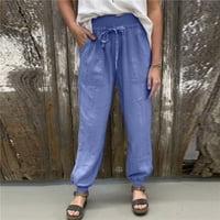Ženske modne obične ljetne Ležerne hlače labavog kroja s vezicama na nogama, uske hlače u stilu A-liste