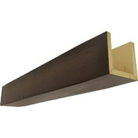 Ekena Millwork 10 W 6 h 18'l 3-strana pješčana endurathane fau Wood Strop greda, prirodni mahagoni