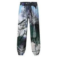 Duge hlače za muškarce modne cvjetove labave elastične plaže Atleisure Tiskane hlače Multicolor XXL, AC3461