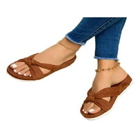 Kesitin žene otvorene sandale s nožnim prstima Ladies Ljetne ravne udobne cipele Veličina 5-10