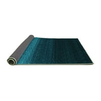 Moderne pravokutne apstraktne tirkizno plave prostirke za prostore tvrtke, 4' 6'