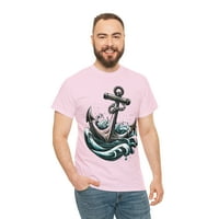 Grafički t-shirt s sidrom za retro brodske brodove