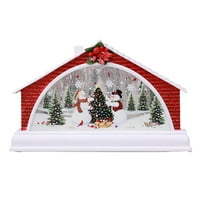Božićno selo LED figurice Božićna snježna kuća Ukrasno noćno svjetlo