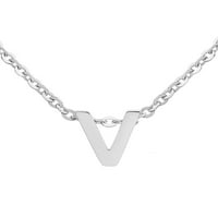 Obalni nakit Ženska početna ogrlica od nehrđajućeg čelika - Pismo V