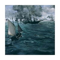 Zaštitni znak likovna umjetnost 'Bitka kod Kearsargea i Alabame' platnene umjetnosti Manet