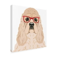 FURBABY Affiliates 'Cocker Spaniel Nose hipster naočale' platno umjetnost