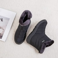 Zimske čizme a-list, ženske vodootporne zimske cipele, Ležerne ravne Gležnjače, Cipele Plus veličine, Crna veličina