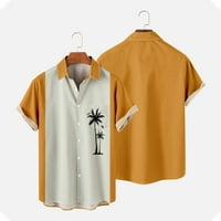 Muške košulje u A-listi, ljetne Ležerne Polo majice na kopčanje, nepozvane bluze Na plaži s ovratnikom s modnim