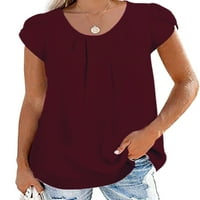 Ženske široke majice u boji, majice u boji, košulja na otvorenom, bluza s okruglim vratom