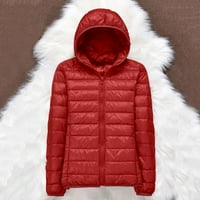 Ženska topla vodootporna lagana jakna s kapuljačom, zimski kaput otporan na vjetar s Recikliranom izolacijom,