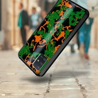 Ultra Slim PC -TPU futrola kompatibilna sa Samsung Galaxy A 5G - Orange Green Camo