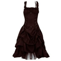 Ženska gotička Vintage Steampunk haljina retro dvorska haljina princeze bez rukava Plus Size za žene, e-mail