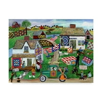 Zaštitni znak likovne umjetnosti 'Country Folk Art Quilt Tag Sale' Canvas Art by Cheryl Bartley
