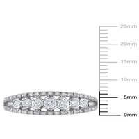 Carat T.W. Dijamant 10kt bijelo zlato prsten od sedam kamena