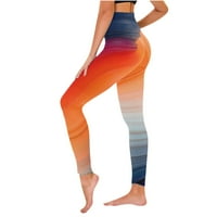 Ženske tajice za vježbanje s bešavnim printom joga hlače visokog struka za podešavanje trbuha elastične sportske
