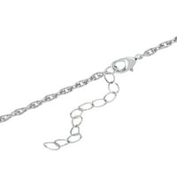 Ogrlica od srebrne kubične cirkonije ogrlice, 18 + 2