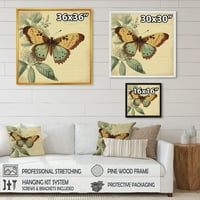 Umjetnički dizajn Vintage ilustracija leptira vi životinje leptir uokvireno platno zidno umjetničko tisak zlato