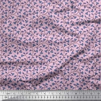 Pamučna poplin tkanina U kariranom stilu, s lišćem i cvjetnim umjetničkim printom iz about-a