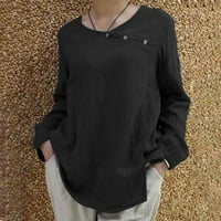 Ženski vrhovi s dugim rukavima, ležerna široka košulja s okruglim vratom i bočnim prorezom, jesensko-zimski pulover