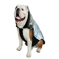 Životni životni retro reflektirajuća jakna za pse, siva, s