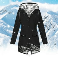 Zimski kaputi za žene na otvorenom u punoj boji Plus veličina vjetrootporni široki kaput s kapuljačom ženska kišna