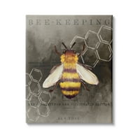 Ilustracija berbe njujorškog pčelarstva s uzorkom Medene kapice, 40, dizajn Kim Allen