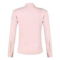 Loyisvidion Womans majice za čišćenje Žene modna bluza dugih rukava V-izreza vrhovi šifonska košulja ružičasta