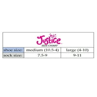 Justice Girls No Show čarape, 12-pack, veličine M-l