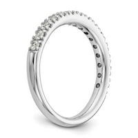 Zaručnički prsten od bijelog zlata od 14 karata s dijamantom okruglog oblika veličine 9