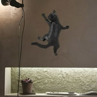 model mačka huaai-3-inčni stereo zidni ukras uradi sam kreativni ručno izrađeni zidni dekor Crna