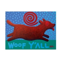 Hillary Vermont dizajn kućnih ljubimaca za ljude 'Woof Yall Boo Boo' Canvas Art