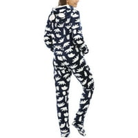 Kombinezoni od flisa za žene Ženska krznena pidžama s kapuljačom zabavna nova životinjska pidžama zimski topli