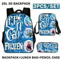 Paket ruksaka s likovima iz crtića za tinejdžere, Elegantni ruksak, torba za ručak i Pernica, dizajnerski ruksak