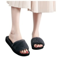 Sandale žene Odjetna ljetna zima Slobodno vrijeme plišane toplo bez klizanja kućanstava s jednim sandalama za