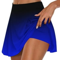 Lepršava Trenirka s kratkim hlačama za žene rastezljive teniske kratke hlače visokog struka suknje ljetni gradijent