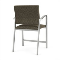 Lesro Newport tkanina za čekanje prijema široka stolica kuka u smeđem srebrom