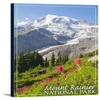 Nacionalni park Mount Rainier-obitelj Mountain i Bear-press fotografija s lampionima