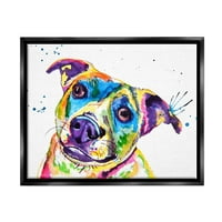 Stupell živopisni dugin pas portret za kućne ljubimce životinje i insekti slikaju crni plutarni uokvireni umjetnički