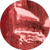 Tvrtka alt strojno pere okrugle apstraktne crvene moderne unutarnje prostirke, okrugle 5 inča