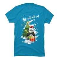 Božićna majica Muška tirkizno plava grafička majica - dizajn Od 9. 3. T