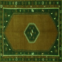 Tradicionalni perzijski tepisi za prostore kvadratnog presjeka zelene boje, površine 8 stopa