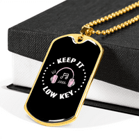 Ogrlica glazbenika diskretna ogrlica od nehrđajućeg čelika ili 18K zlata s psećom oznakom na lancu od 24 inča