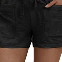 Ženske hlače s džepovima na elastičnom pojasu, ženske ljetne sportske kratke hlače za plažu