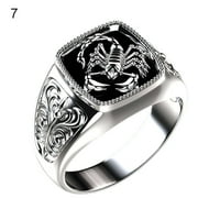 Kreativni muški reljefni prsten od legure Škorpiona srebrni vjenčani prsten pribor za nakit za godišnjicu