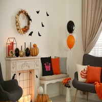 26 26 Jednostavno Daisy Halloween Cats Poliester Accent Jastuk, otkucani ružičasti Qty 1