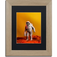 Zaštitni znak likovna umjetnost Spaceman Canvas Art by Jason Shaffer, Black Matte, okvir breze