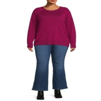 Terra & Sky Women's Plus Size visoke traperice, 31 ”inseam