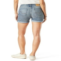 Stil potpisa donjeg i donjeg dijela, ženske kratke hlače srednjeg rasta s manšetama duljine 5 inča